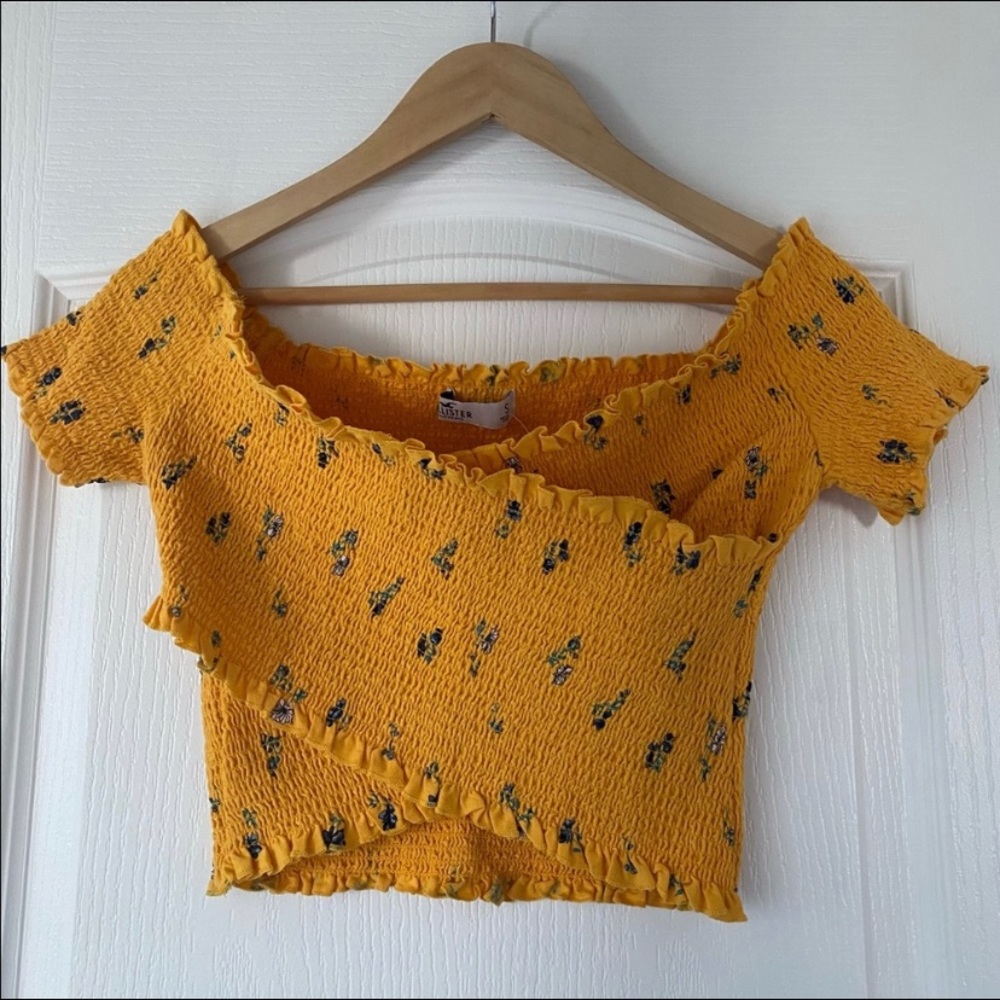 Hollister Smocked Off-the-Shoulder Top